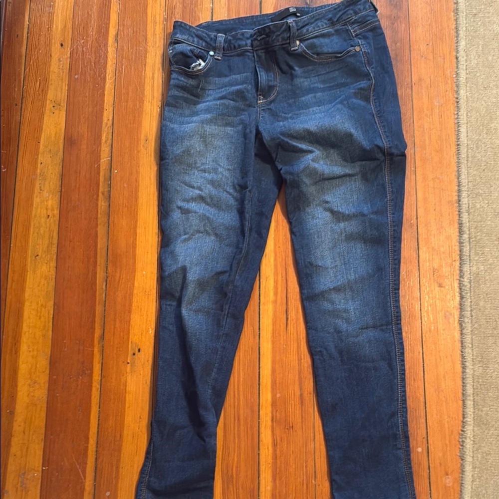 1822 Denim Blue Jeggings with Slim Fit and Faded Look